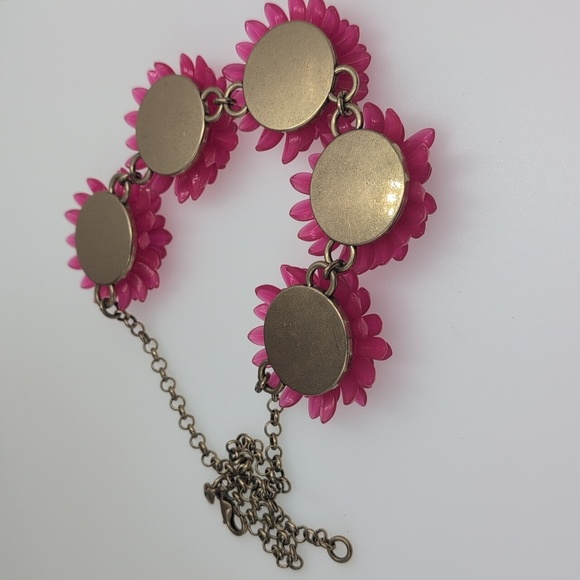 J. Crew Pink Dahlia Floral 3D Statement Necklace - Picture 7 of 7